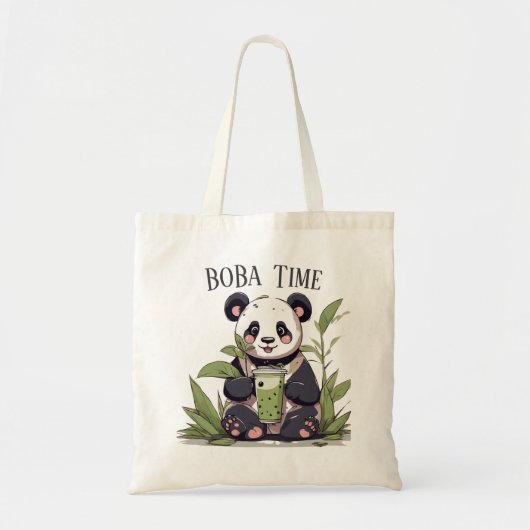 Schattigee Panda drink bubbelthee, boba tea Tote Bag (Voorkant)