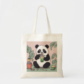 Schattigee Panda drink bubbelthee, boba tea Tote Bag (Voorkant)