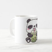 Schattigee Panda Drink Matcha Bubble Tea Koffiemok (Voorkant links)