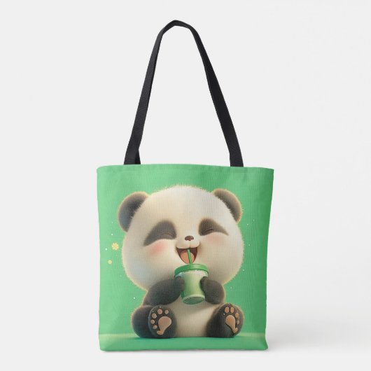 Schattigee Panda Eco Canvas tas voor geschenken (Achterkant)
