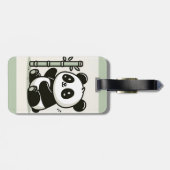 Schattigee panda en bamboe kunst bagagelabel (Achterkant horizontaal)
