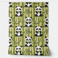 Schattigee Panda en Bamboe Wanddecoratie