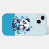 Schattigee Panda en Blue Boba Bubble Tea Case-Mate iPhone Case (Achterkant (horizontaal))