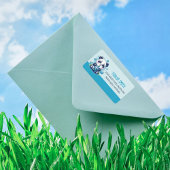 Schattigee Panda en Blue Boba Bubble Tea Etiket