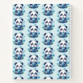 Schattigee Panda en Blue Boba Bubble Tea Notitieboek (Achterkant)