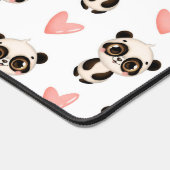 Schattigee panda en hartpatroon bureaumat (Hoek)