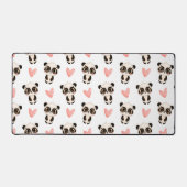 Schattigee panda en hartpatroon bureaumat (Voorkant)