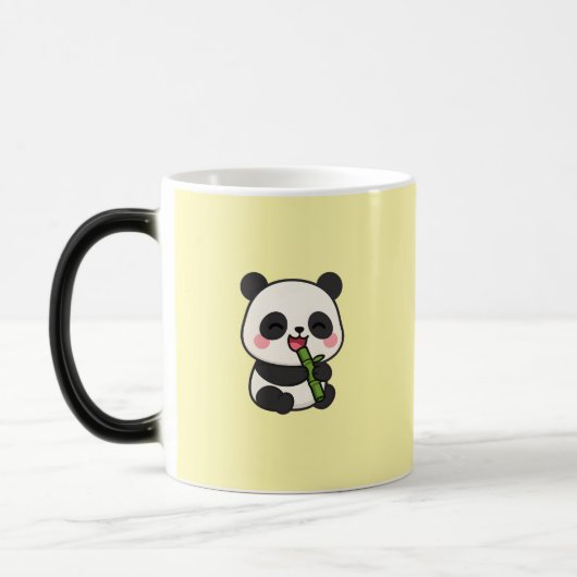 Schattigee Panda Eten Bamboe – Fun Coffee Mok (Links)