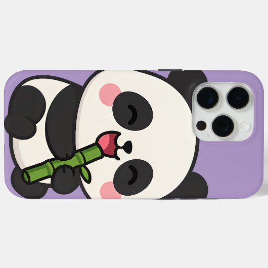 Schattigee Panda eten bamboe hoesjes telefoon (Achterkant (horizontaal))