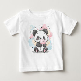 Schattigee Panda Eten Katoen Snoep Kawaii Cartoon