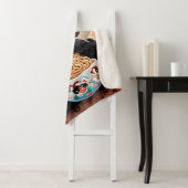 Schattigee Panda eten Ramen Sherpa Deken (In situ)