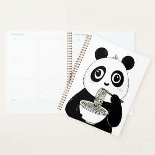 Schattigee Panda Eten Udon Noodles Planner