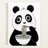 Schattigee Panda Eten Udon Noodles Planner (Voorkant)