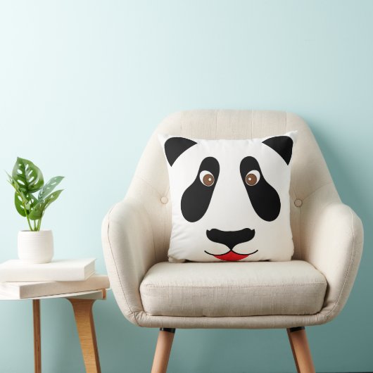 Schattigee Panda Face Kind Kamer Decor Kussen (Stoel)