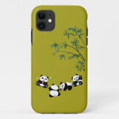 Schattigee panda familie onder bamboe | Schattige  Case-Mate iPhone Case (Achterkant)