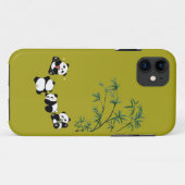 Schattigee panda familie onder bamboe | Schattige  Case-Mate iPhone Case (Achterkant (horizontaal))