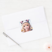 Schattigee Panda Furry Anime Girl Vierkante Sticker (Envelop)