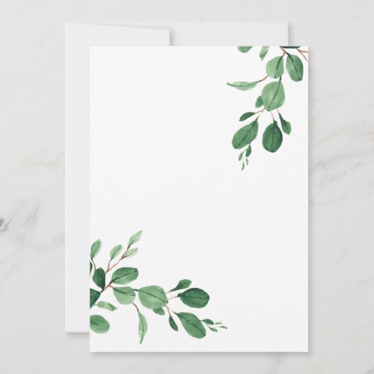 Schattigee Panda Gender Neutral Greenery Baby show Kaart (Achterkant)