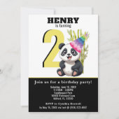 Schattigee Panda - gepersonaliseerde verjaardagsui Kaart (Voorkant)