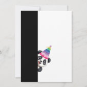 Schattigee Panda - gepersonaliseerde verjaardagsui Kaart (Achterkant)