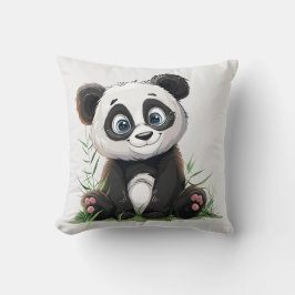 Schattigee Panda Green Bamboo Personaliseer deze S Kussen