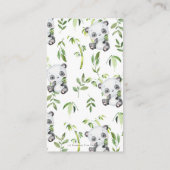 Schattigee Panda Greenery Baby shower Boeken voor  Informatiekaartje (Achterkant)