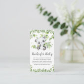Schattigee Panda Greenery Baby shower Boeken voor  Informatiekaartje (Staand voorkant)