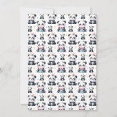 Schattigee Panda Greenery Foliage Neutraal Baby sh Kaart (Achterkant)