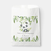 Schattigee Panda groen Bamboe Baby shower Verjaard Bedankzakje (Voorkant)