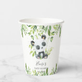 Schattigee Panda groen Bamboe Baby shower Verjaard Papieren Bekers (Achterkant)