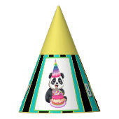 Schattigee Panda Happy Birthday Feesthoedjes (Voorkant)
