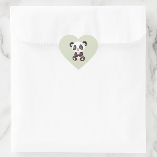 Schattigee Panda Hart Sticker (Tas)