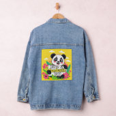 Schattigee panda: "Heb een Pandastische Dag" Denim Jacket (Hangar)