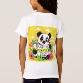 Schattigee panda: "Heb een Pandastische Dag" T-shirt (Achterkant)