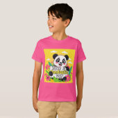 Schattigee panda: "Heb een Pandastische Dag" T-shirt (Voorkant volledig)