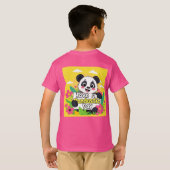 Schattigee panda: "Heb een Pandastische Dag" T-shirt (Achterkant volledig)