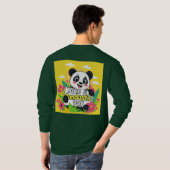Schattigee panda: "Heb een Pandastische Dag" T-shirt (Achterkant volledig)