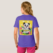 Schattigee panda: "Heb een Pandastische Dag" T-shirt (Achterkant volledig)