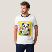 Schattigee panda: "Heb een Pandastische Dag" T-shirt (Voorkant volledig)