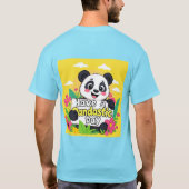 Schattigee panda: "Heb een Pandastische Dag" T-shirt (Achterkant)