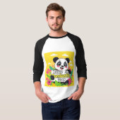Schattigee panda: "Heb een Pandastische Dag" T-shirt (Voorkant volledig)