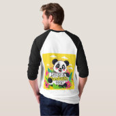 Schattigee panda: "Heb een Pandastische Dag" T-shirt (Achterkant volledig)