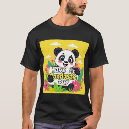 Schattigee panda: "Heb een Pandastische Dag" T-shirt