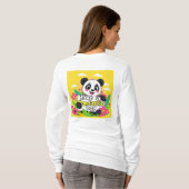Schattigee panda: "Heb een Pandastische Dag" T-shirt (Achterkant volledig)