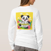 Schattigee panda: "Heb een Pandastische Dag" T-shirt (Achterkant)