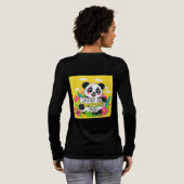 Schattigee panda: "Heb een Pandastische Dag" Tri-Blend Shirt (Achterkant)