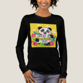Schattigee panda: "Heb een Pandastische Dag" Tri-Blend Shirt (Voorkant)