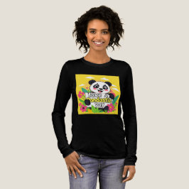 Schattigee panda: "Heb een Pandastische Dag" Tri-Blend Shirt