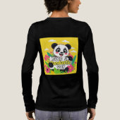 Schattigee panda: "Heb een Pandastische Dag" Tri-Blend Shirt (Achterkant)