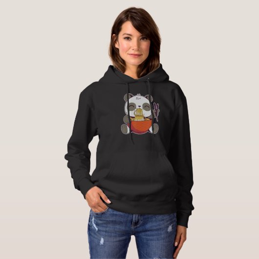 Schattigee panda houdt van ramen, ,,grappige dinge hoodie (Voorkant volledig)